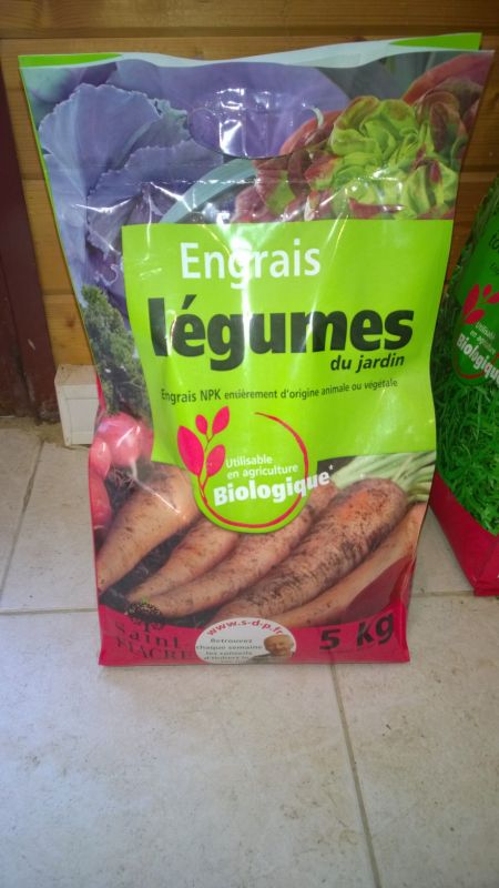 Engrais Légumes Saint Fiacre biologique disponible en 5Kg